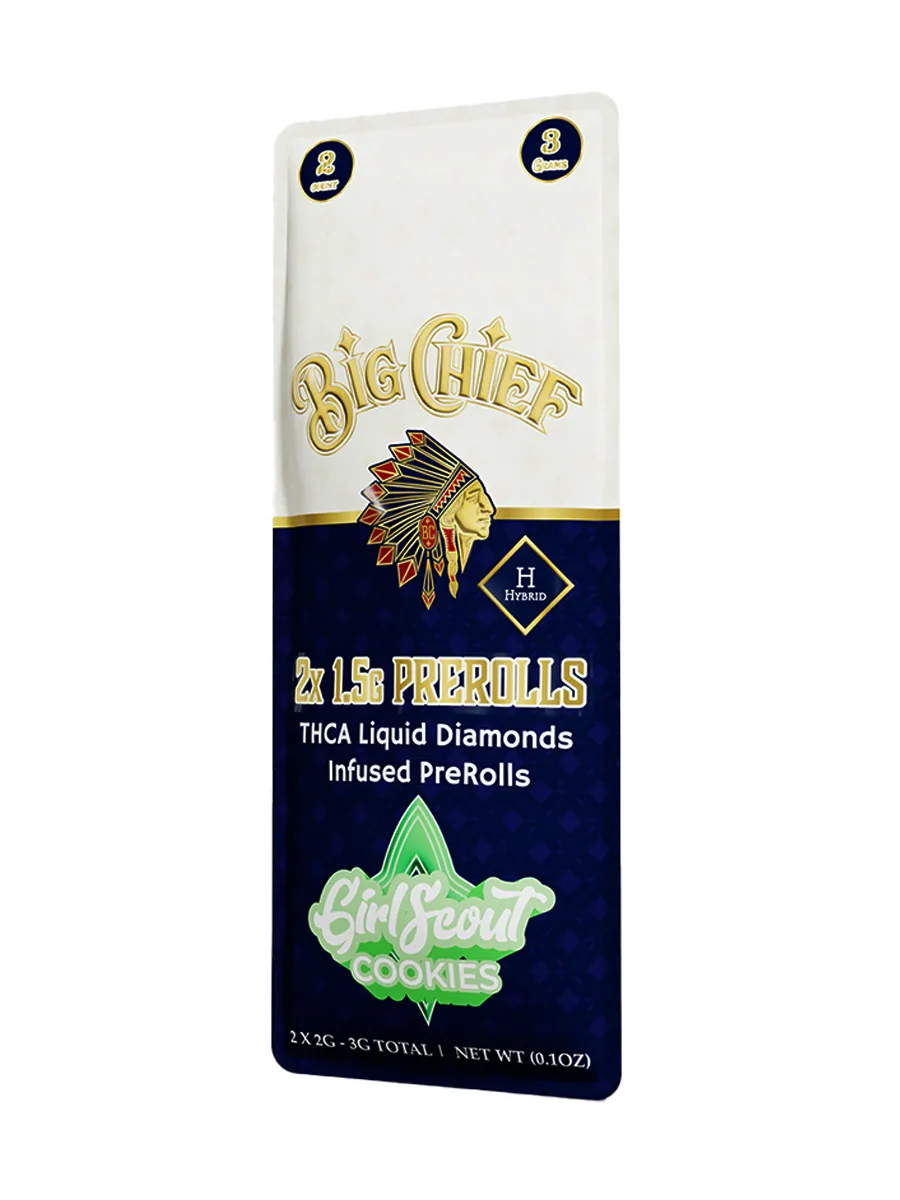 BIG CHIEF - THCA LIQUID DIAMOND PREROLLS - 2 X 1.5G - Image 4