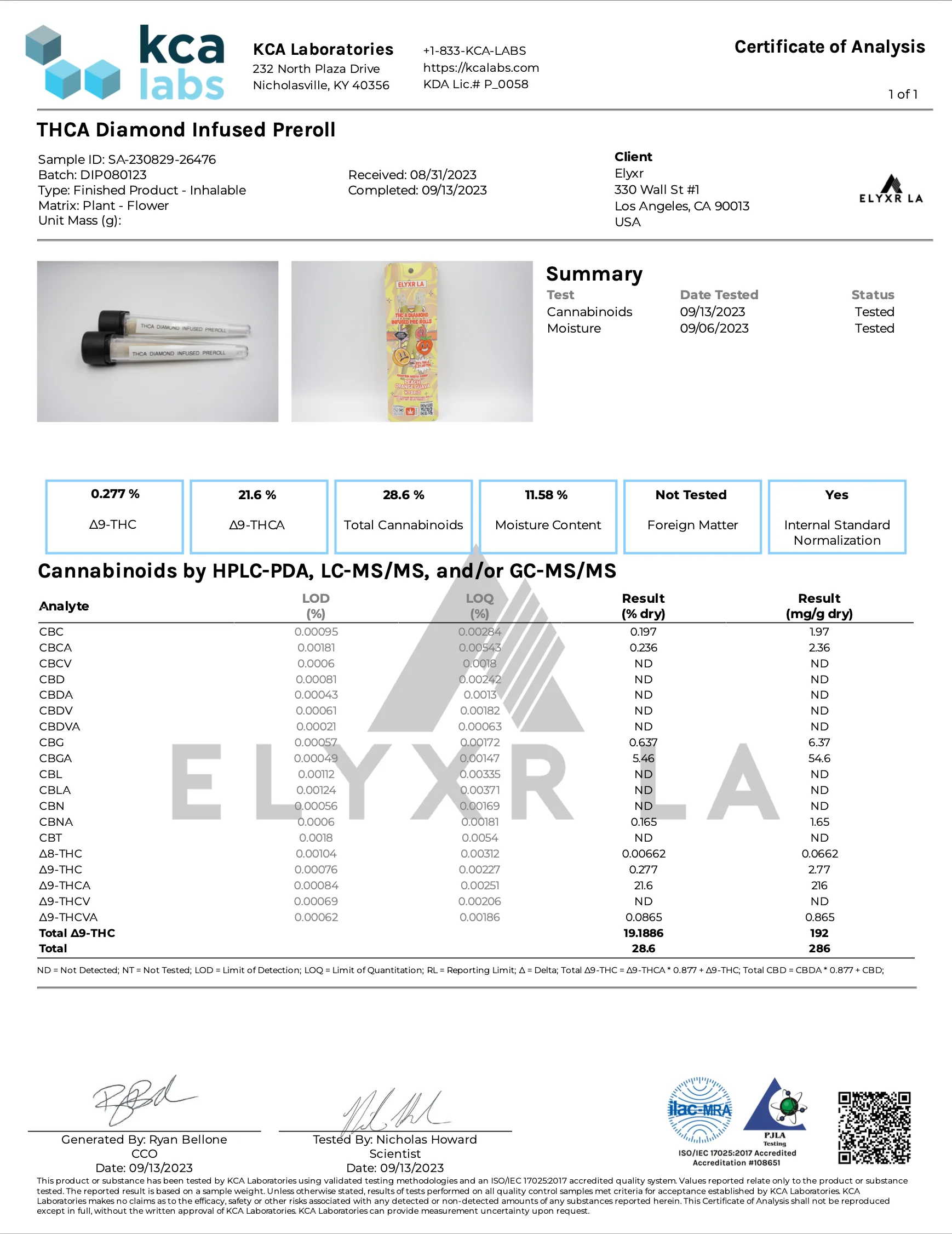 ELYXR LA: THC-A DIAMOND INFUSED PRE-ROLLS - 3G - Image 6