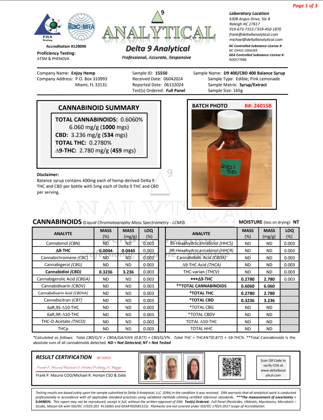ENJOY: BALANCE 1:1 THC + CBD LIVE ROSIN SYRUP - 800MG - Image 4