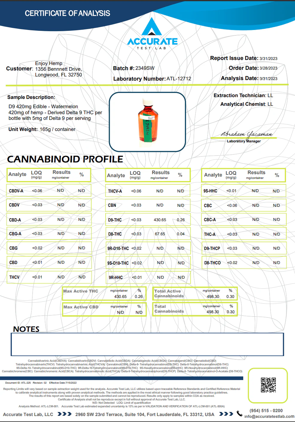 ENJOY: FAST ACTING DELTA 9 THC SYRUPS - 420MG - Image 8