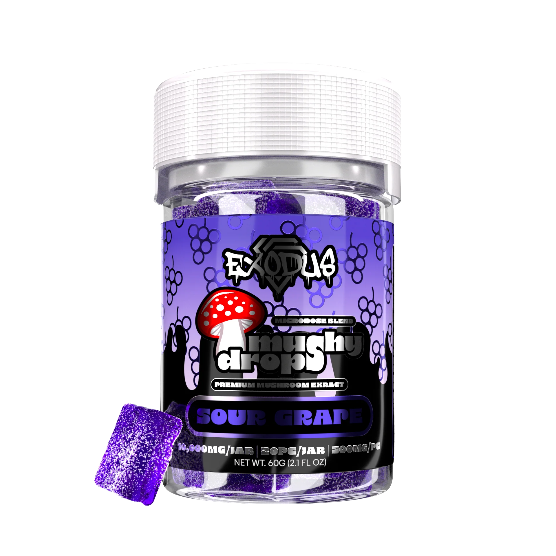 EXODUS: MUSHY DROPS - MUSHROOM GUMMIES - 20CT - Image 3