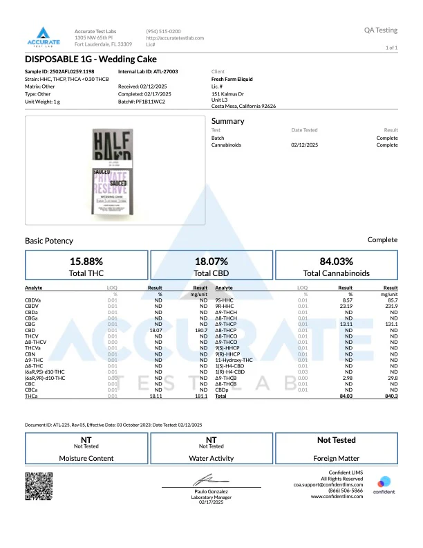 HALF BAK'D: PRIVATE RESERVE SAUCE'D DISPOSABLE - 1G - Image 10