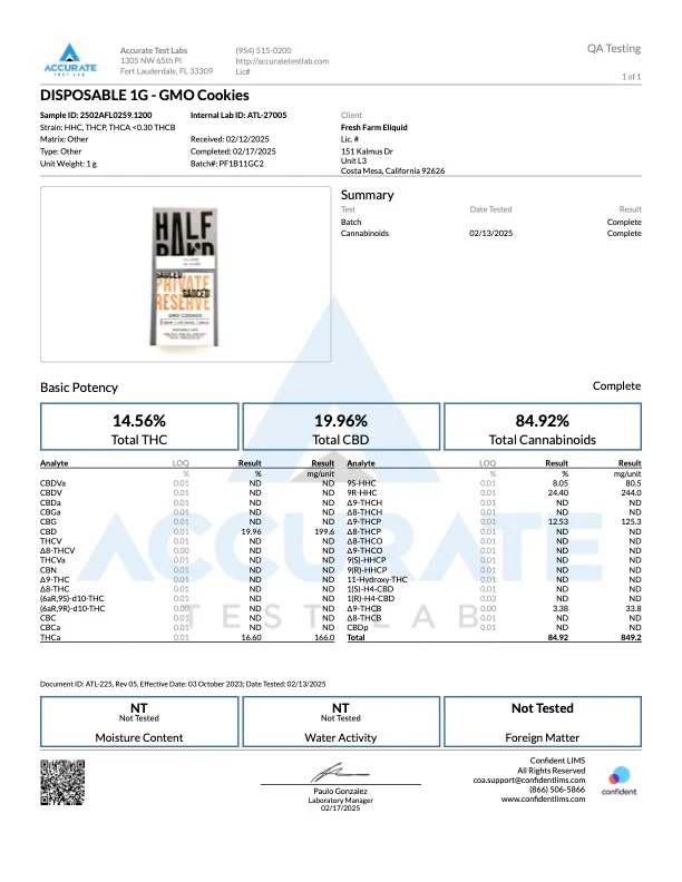 HALF BAK'D: PRIVATE RESERVE SAUCE'D DISPOSABLE - 1G - Image 12