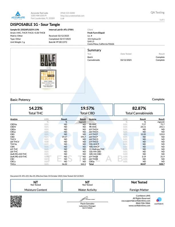 HALF BAK'D: PRIVATE RESERVE SAUCE'D DISPOSABLE - 1G - Image 8