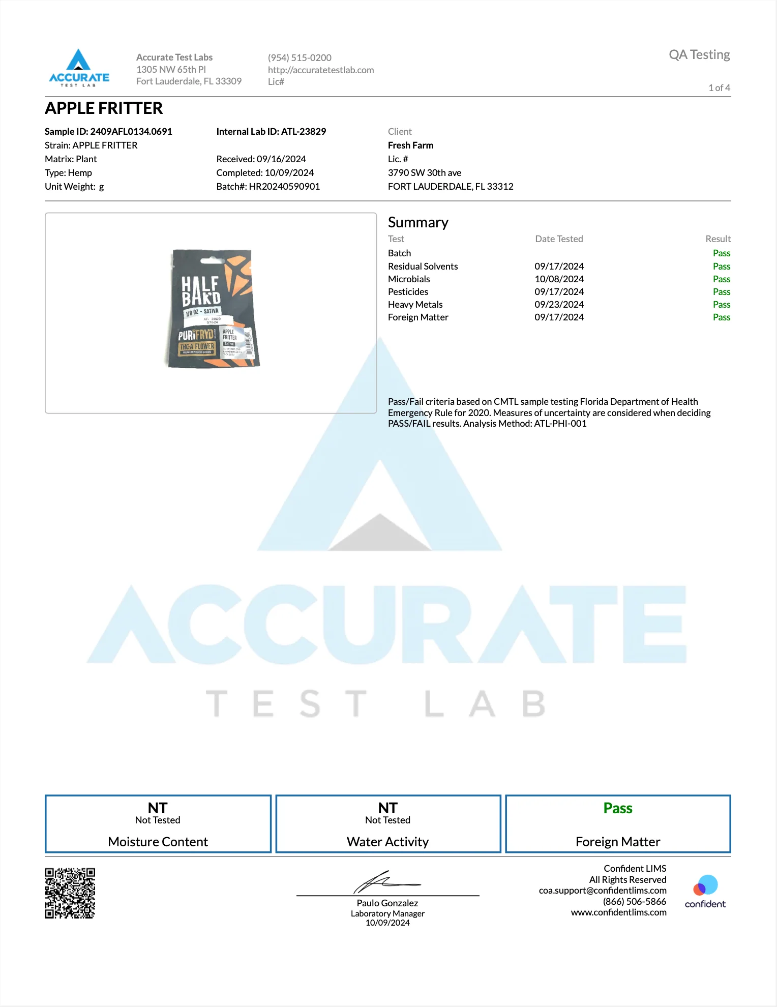 HALF BAK'D: PURIFRY'D THCA PREMIUM INDOOR GROWN FLOWER - 1G - Image 4