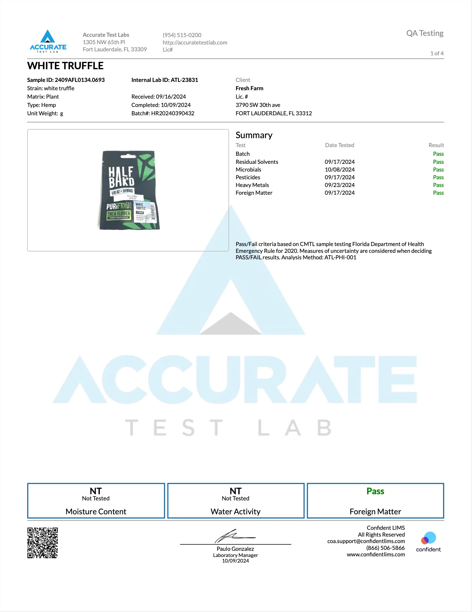 HALF BAK'D: PURIFRY'D THCA PREMIUM INDOOR GROWN FLOWER - 1G - Image 5