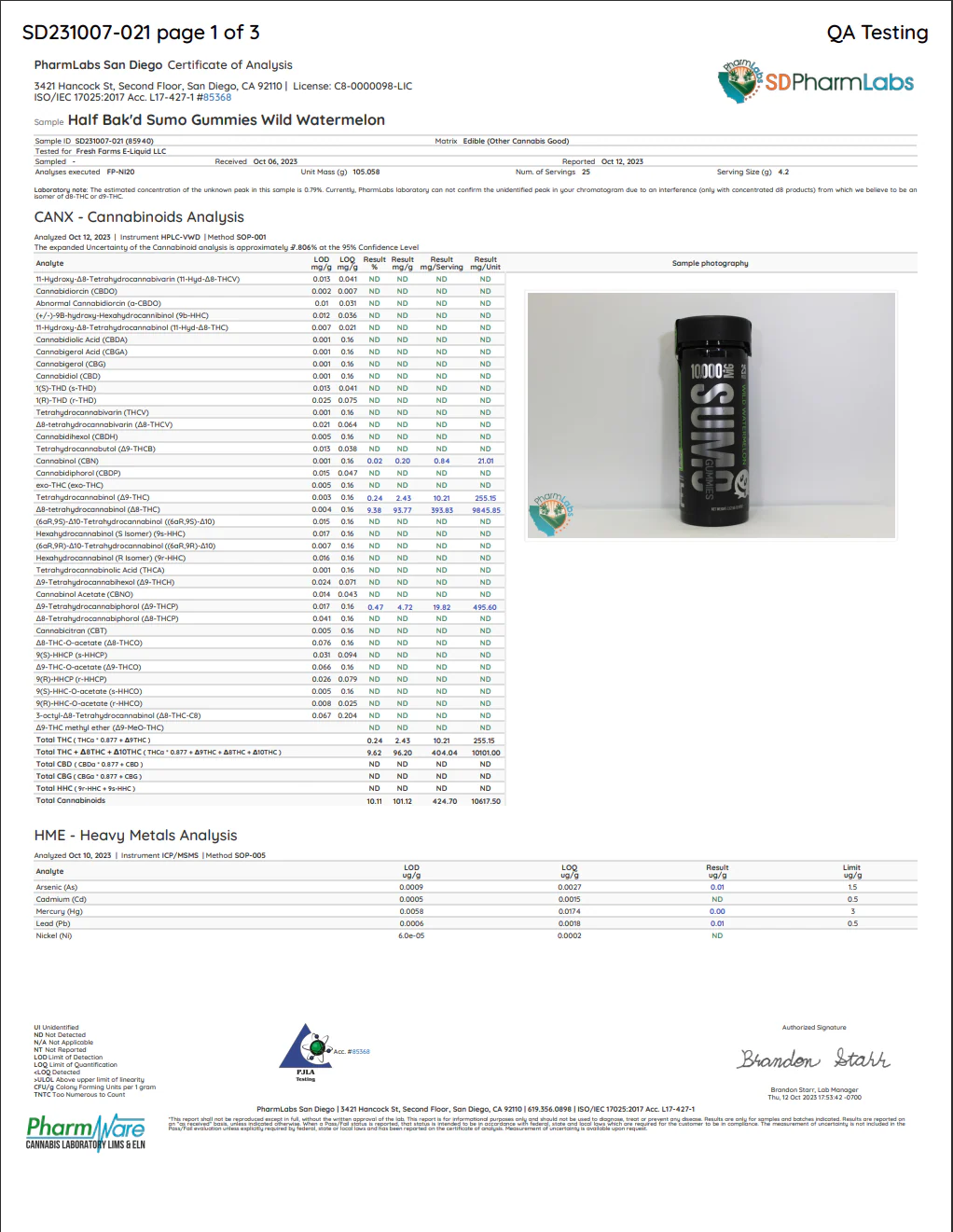 HALF BAK'D: SUMO 420MG THC GUMMY - 2 PACK - Image 15