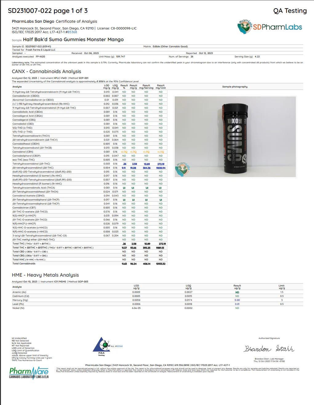 HALF BAK'D: SUMO 420MG THC GUMMY - 2 PACK - Image 19