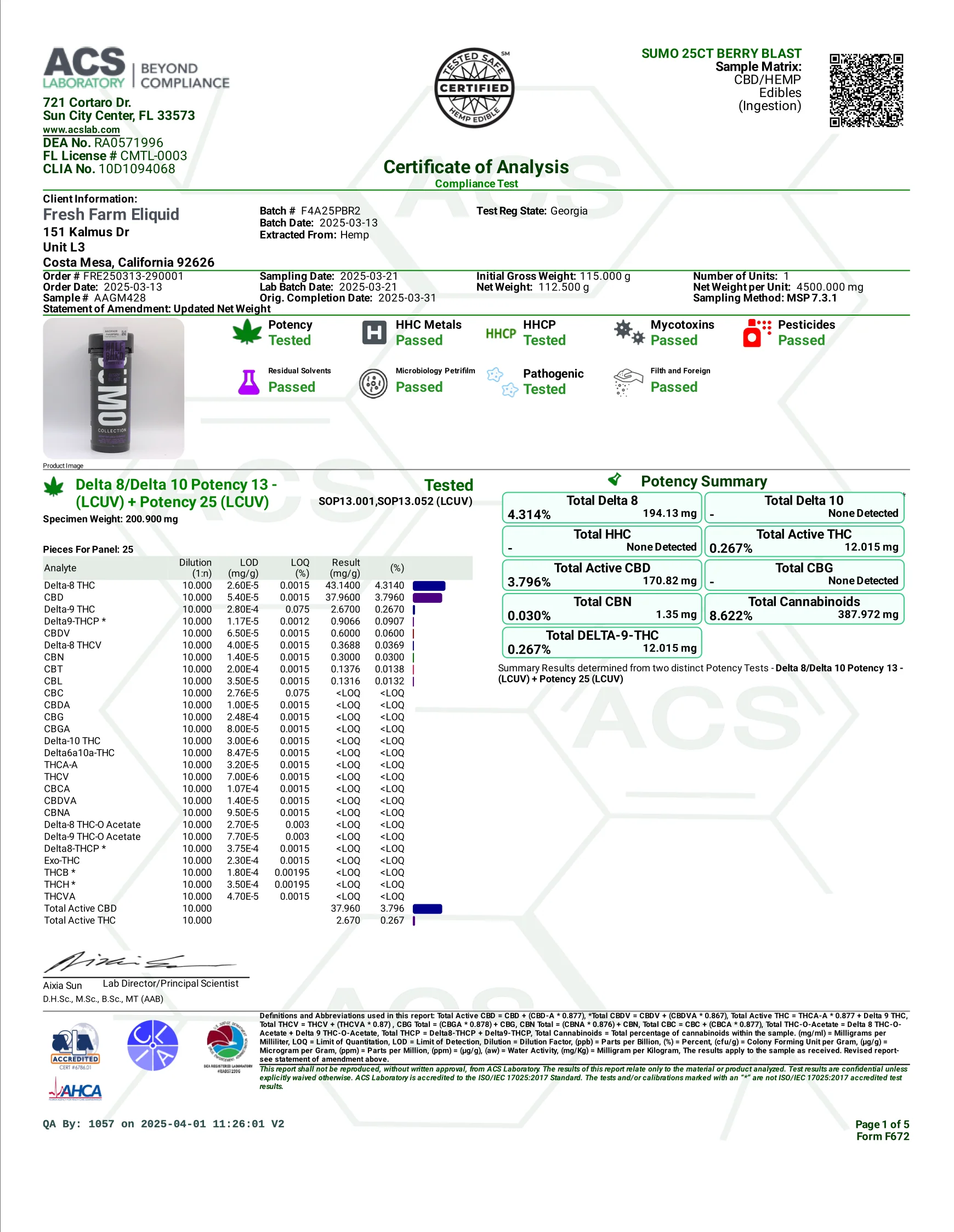 HALF BAK'D: SUMO 420MG THC GUMMY - 2 PACK - Image 21
