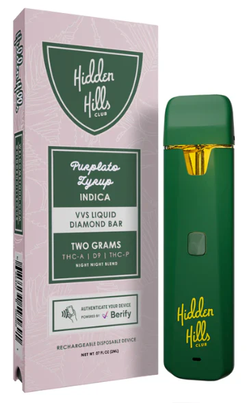 HIDDEN HILLS: NIGHT NIGHT BLEND - THC DISPOSABLES - 2G - Image 5