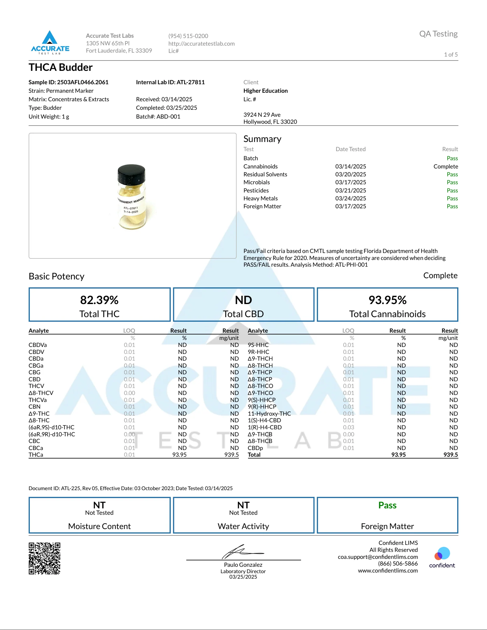 HIGHER EDUCATION: COLD CURE THCA BUDDER DABS - 2G - Image 6