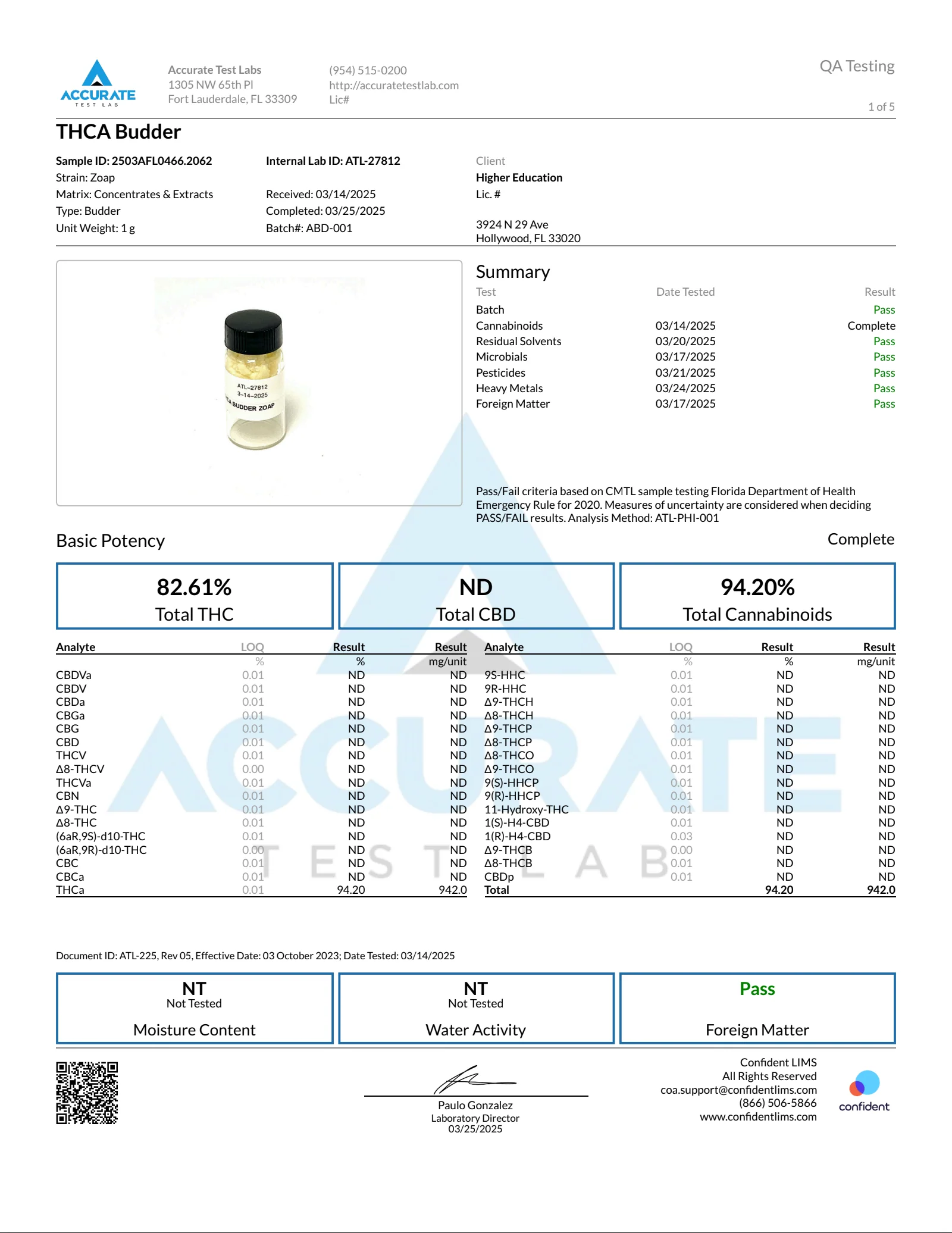 HIGHER EDUCATION: COLD CURE THCA BUDDER DABS - 2G - Image 9