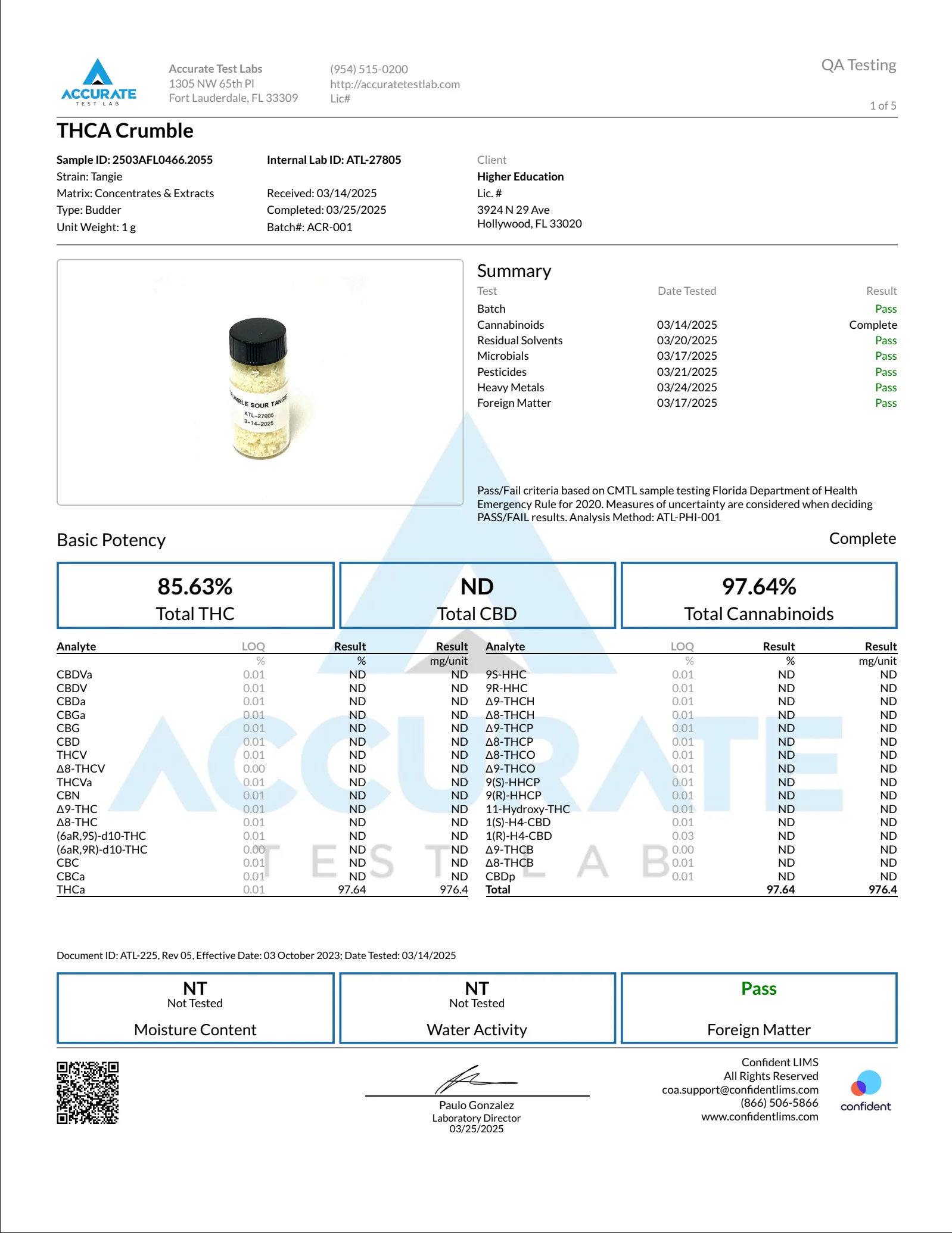 HIGHER EDUCATION: FULL MELT THCA CRUMBLE - 2G - Image 9