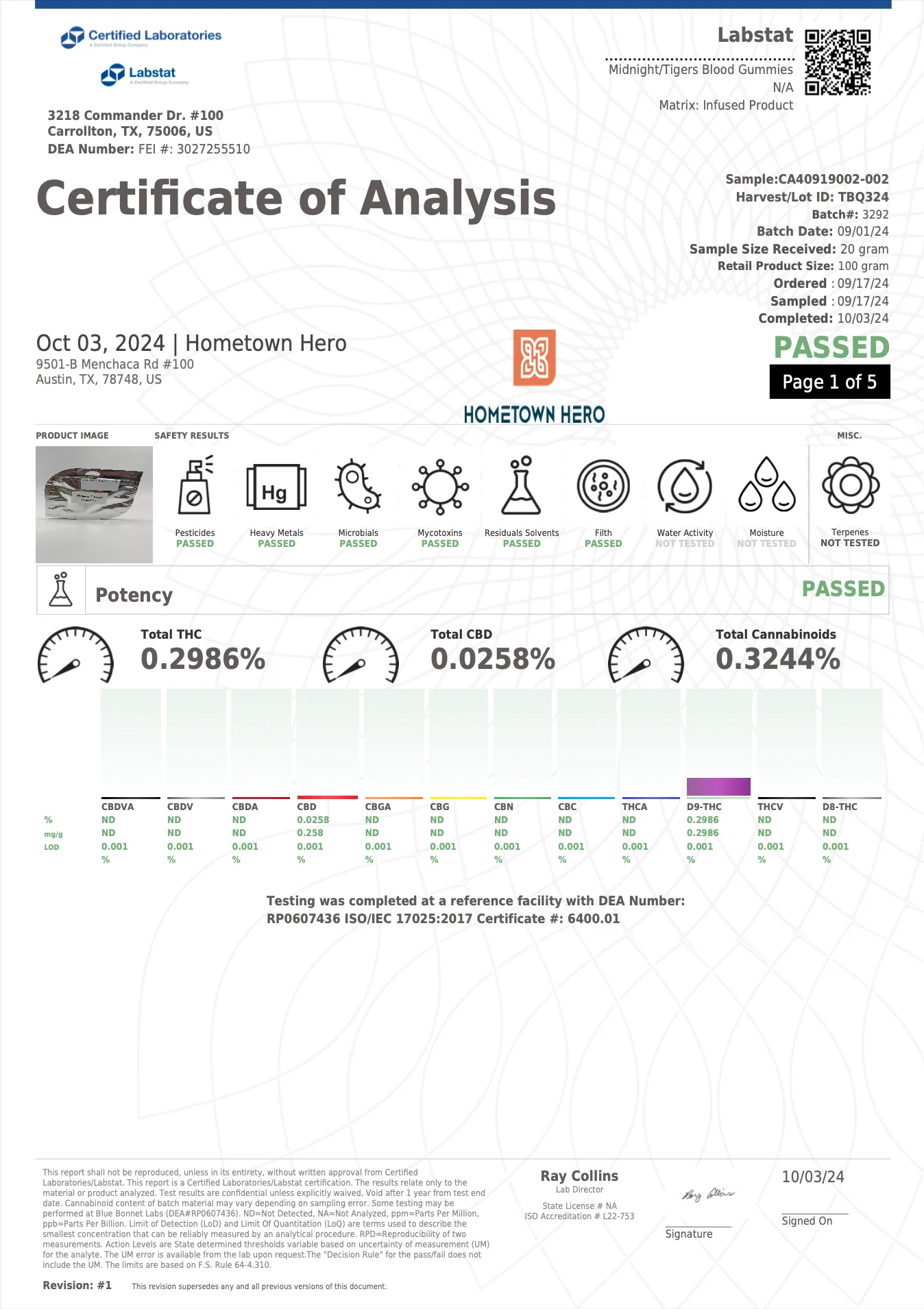 HOMETOWN HERO: MOOD HHC GUMMIES - 500MG - Image 3