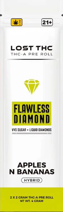 LOST THC - FLAWLESS DIAMOND THCA PREROLLS - 2 X 2G - Image 10