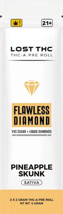 LOST THC - FLAWLESS DIAMOND THCA PREROLLS - 2 X 2G - Image 3