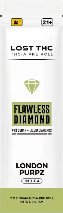 LOST THC - FLAWLESS DIAMOND THCA PREROLLS - 2 X 2G - Image 4