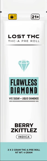 LOST THC - FLAWLESS DIAMOND THCA PREROLLS - 2 X 2G - Image 6