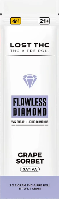 LOST THC - FLAWLESS DIAMOND THCA PREROLLS - 2 X 2G - Image 7