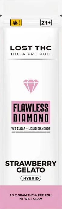 LOST THC - FLAWLESS DIAMOND THCA PREROLLS - 2 X 2G - Image 8