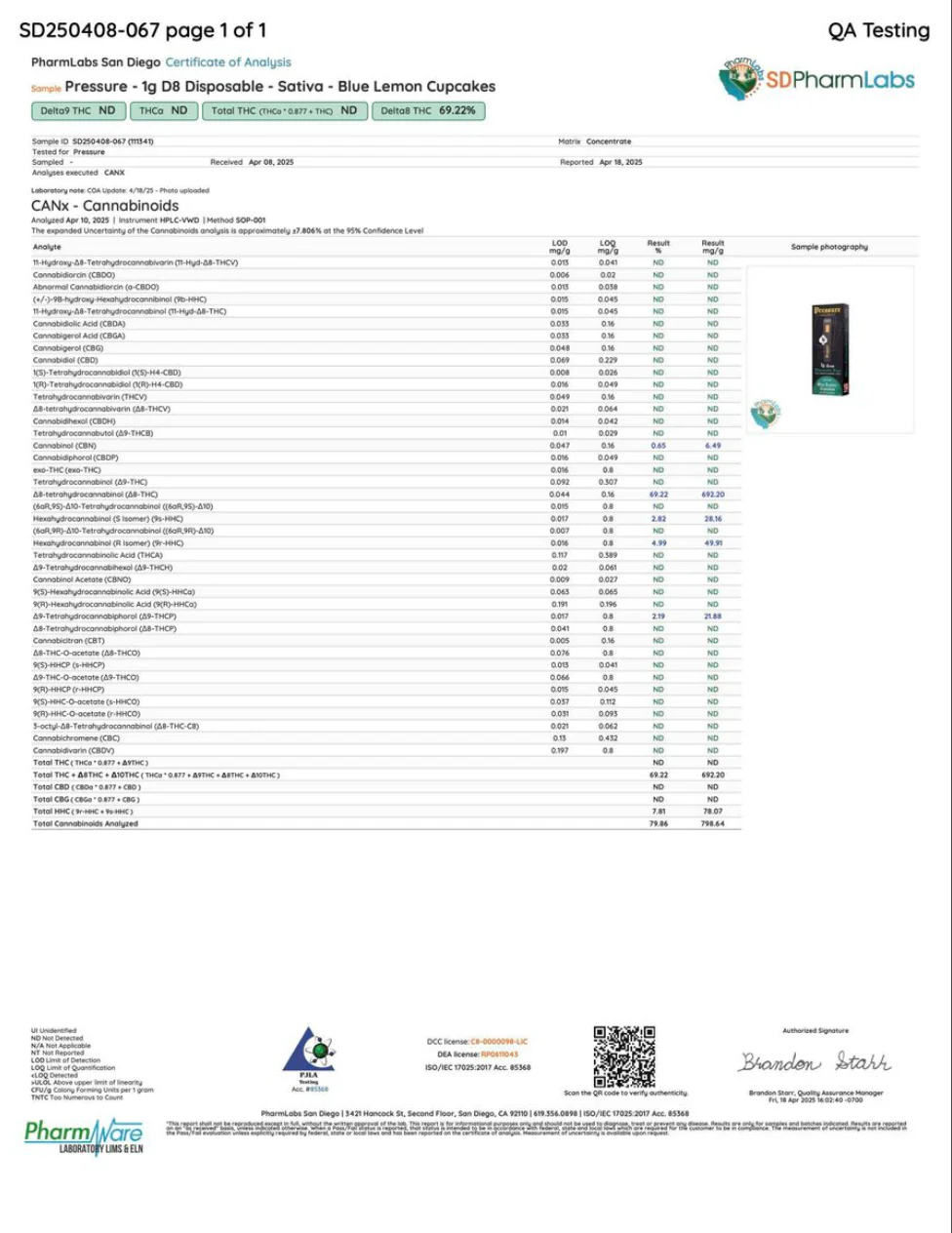 PRESSURE LOS ANGELES: ACES LIQUID DIAMOND DISPOSABLE - 1G - Image 15