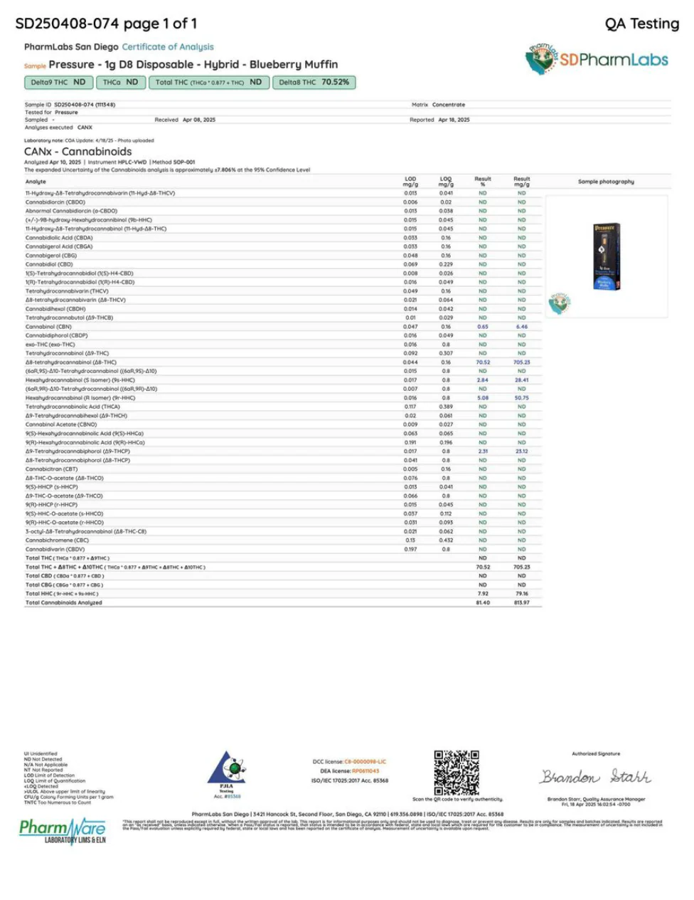 PRESSURE LOS ANGELES: ACES LIQUID DIAMOND DISPOSABLE - 1G - Image 17
