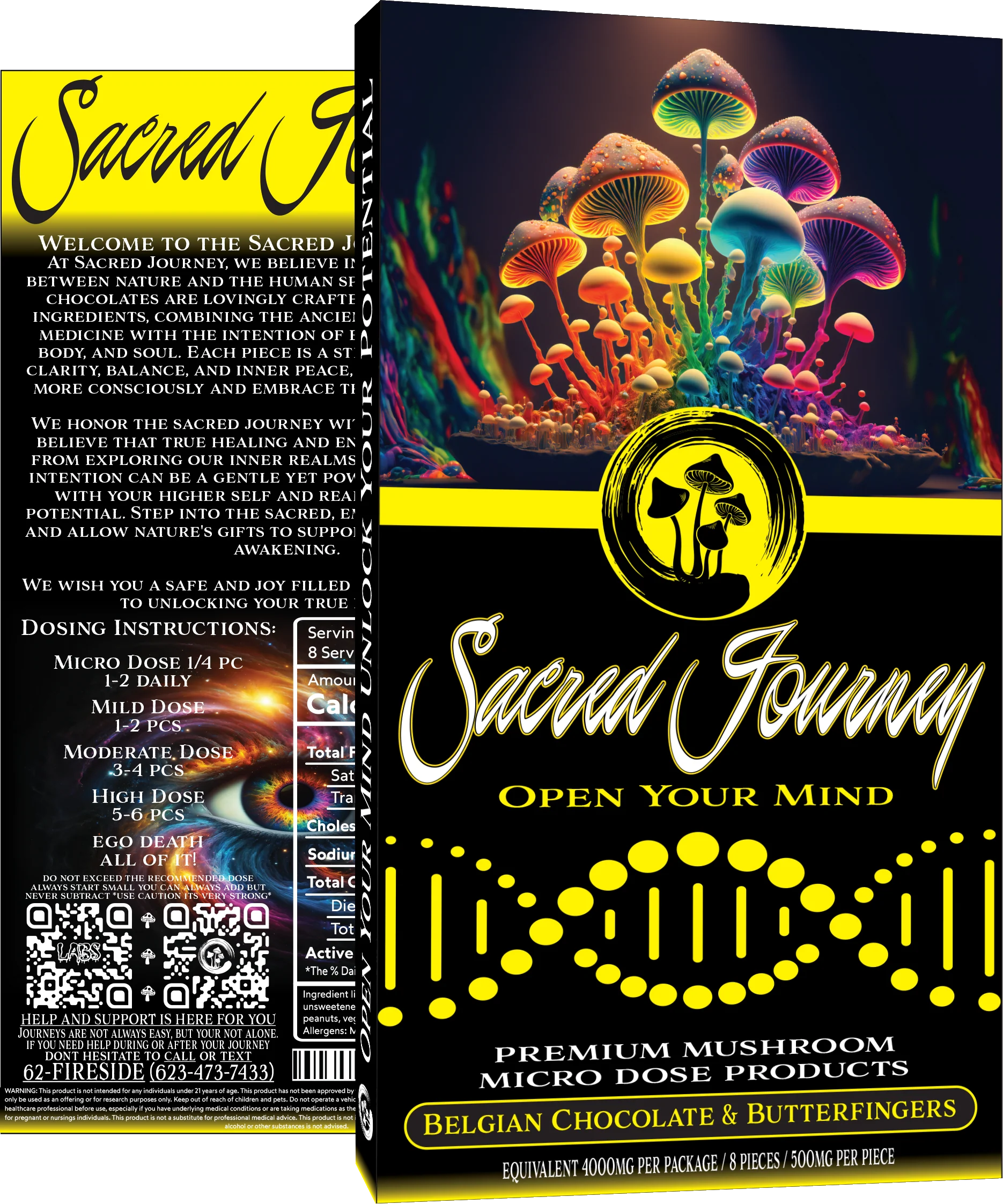 SACRED JOURNEY - PREMIUM CHOCOLATE MAGIC MUSHROOM BAR - 4G - Image 3