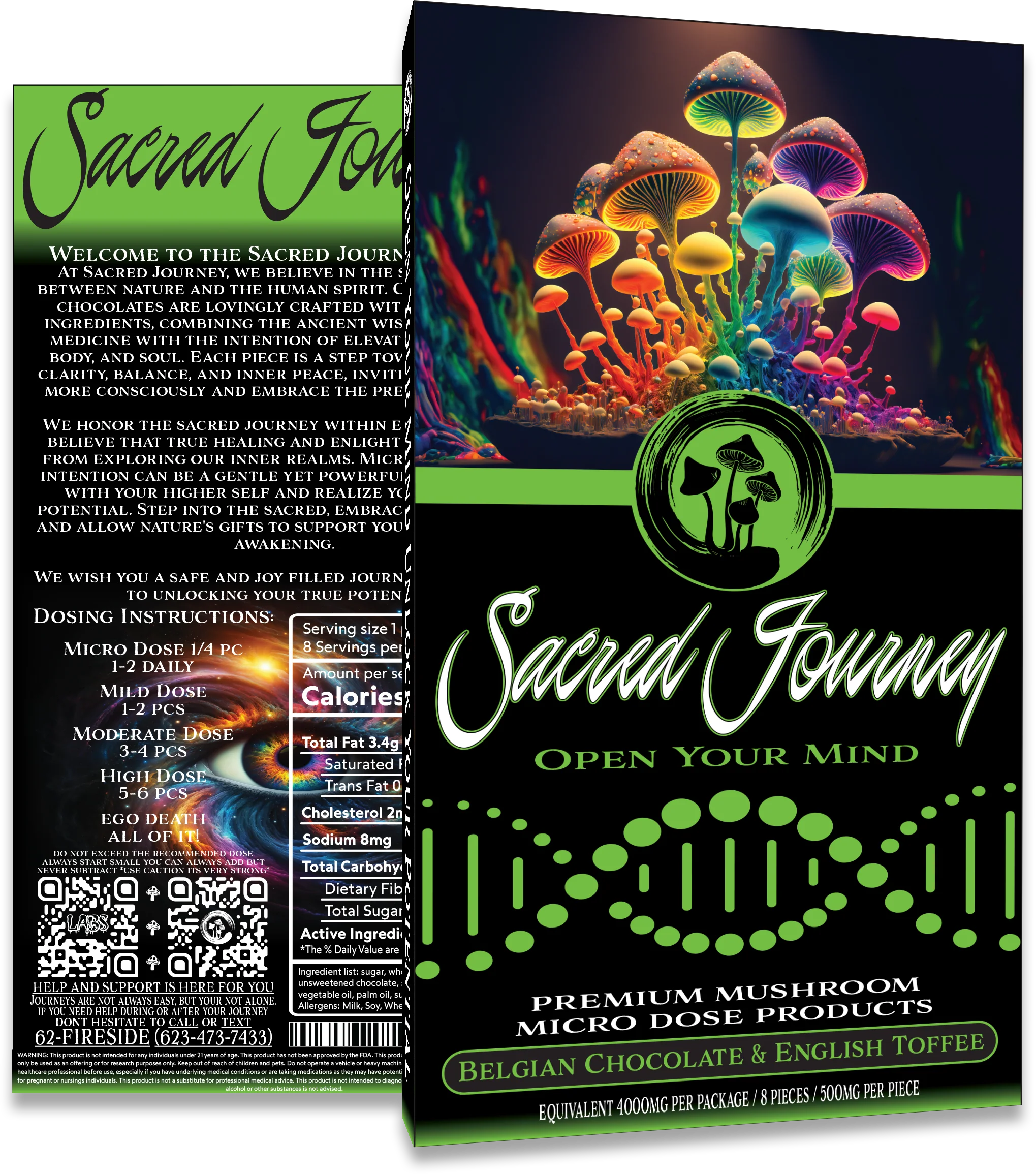 SACRED JOURNEY - PREMIUM CHOCOLATE MAGIC MUSHROOM BAR - 4G - Image 4