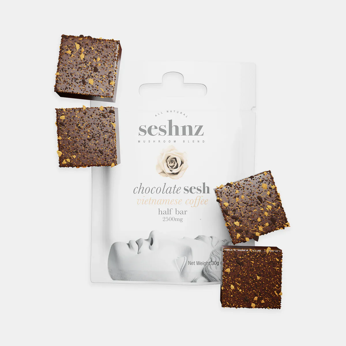 SESHNZ: ORGANIC CHOCOLATE MAGIC MUSHROOM HALF-BARS - 2500MG - Image 12