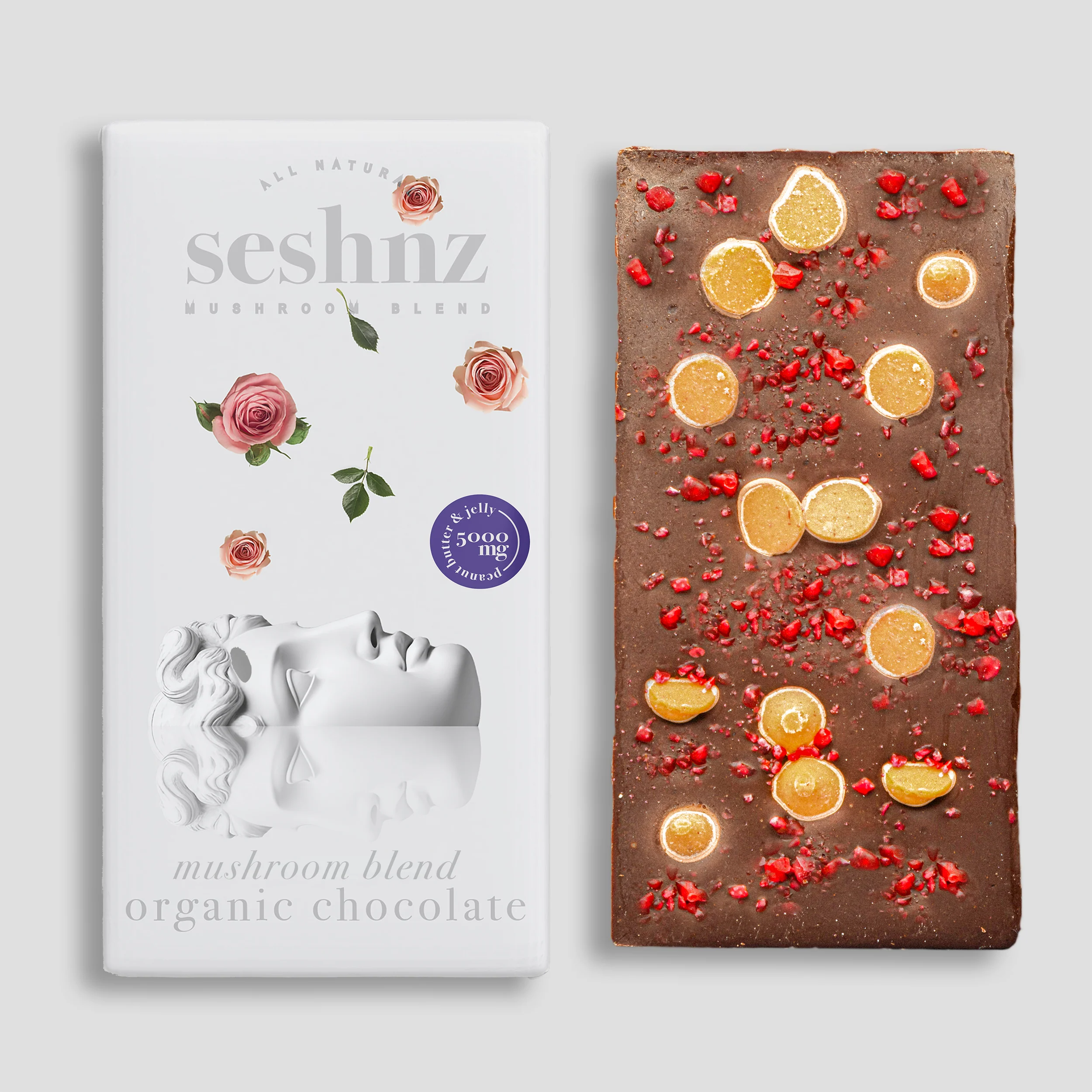 SESHNZ: ORGANIC CHOCOLATE MAGIC MUSHROOM BARS - 5000MG - Image 3