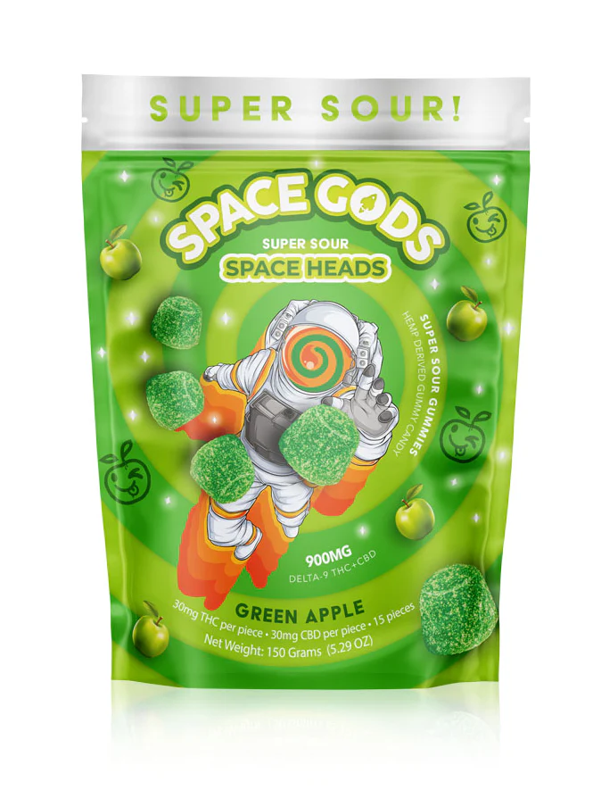 SPACE GODS: SUPER SOUR SPACE HEADS THC + CBD GUMMIES - 900MG - Image 3