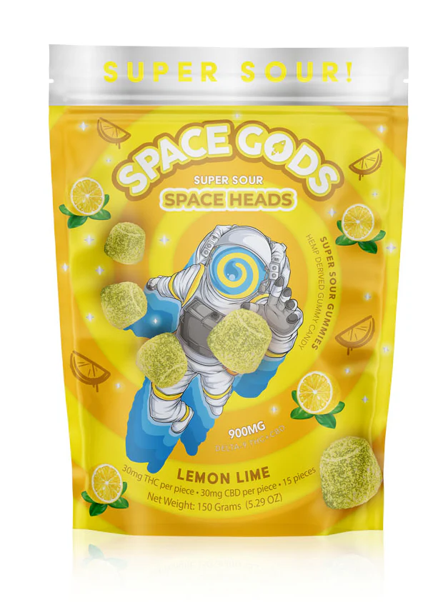 SPACE GODS: SUPER SOUR SPACE HEADS THC + CBD GUMMIES - 900MG - Image 4