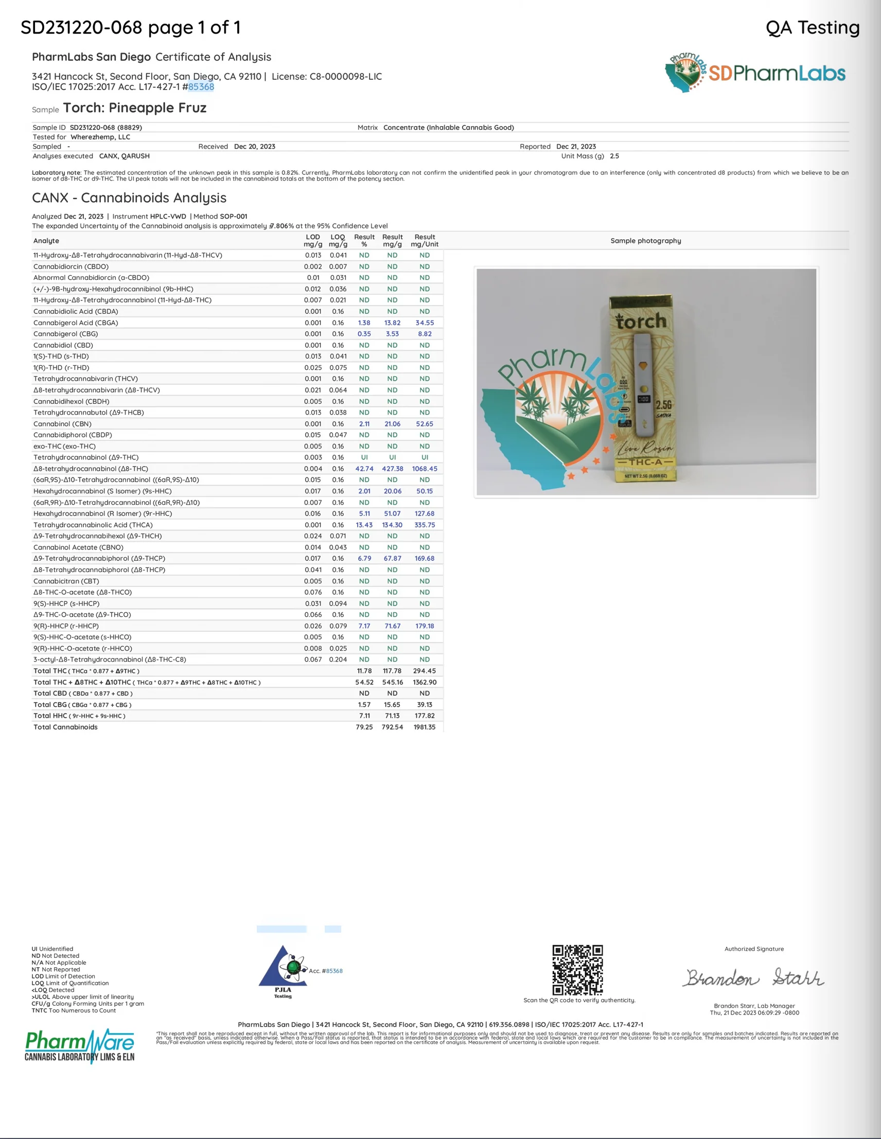 TORCH : THC-A DIAMOND INFUSED PREMIUM  DISPOSABLE - 2.5G - Image 20