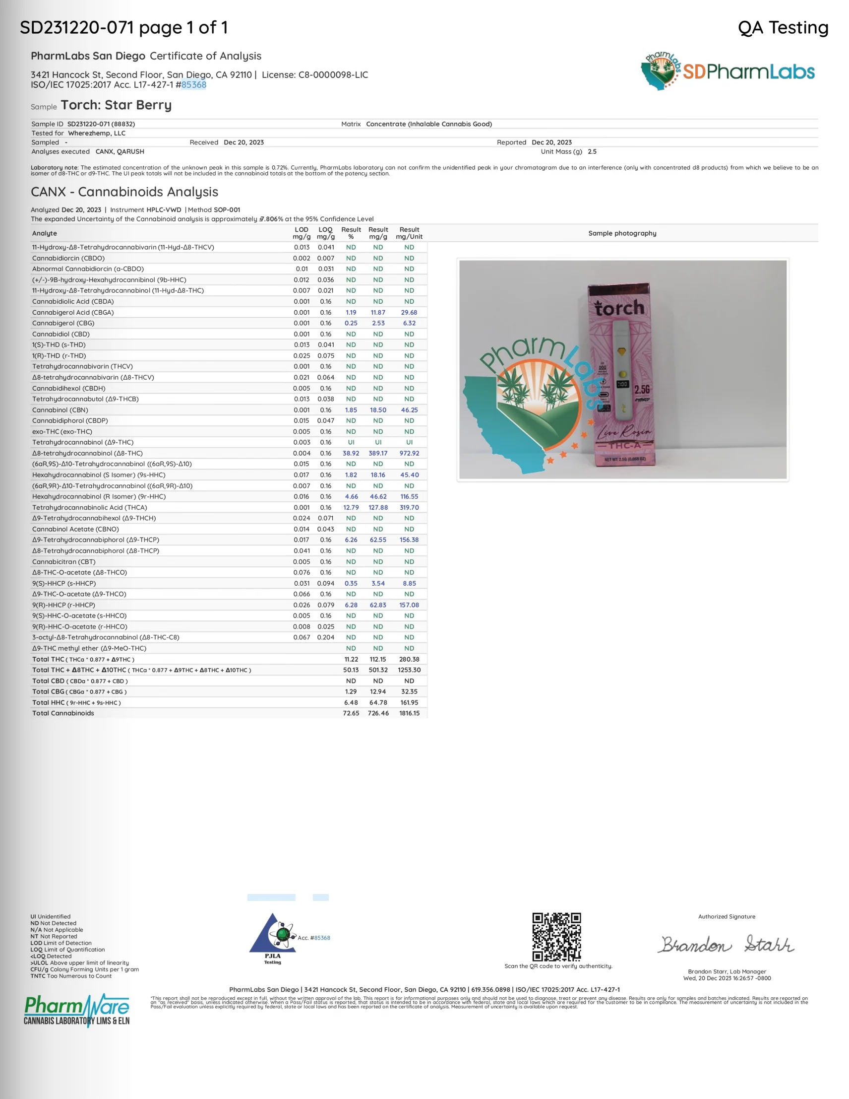 TORCH : THC-A DIAMOND INFUSED PREMIUM  DISPOSABLE - 2.5G - Image 22