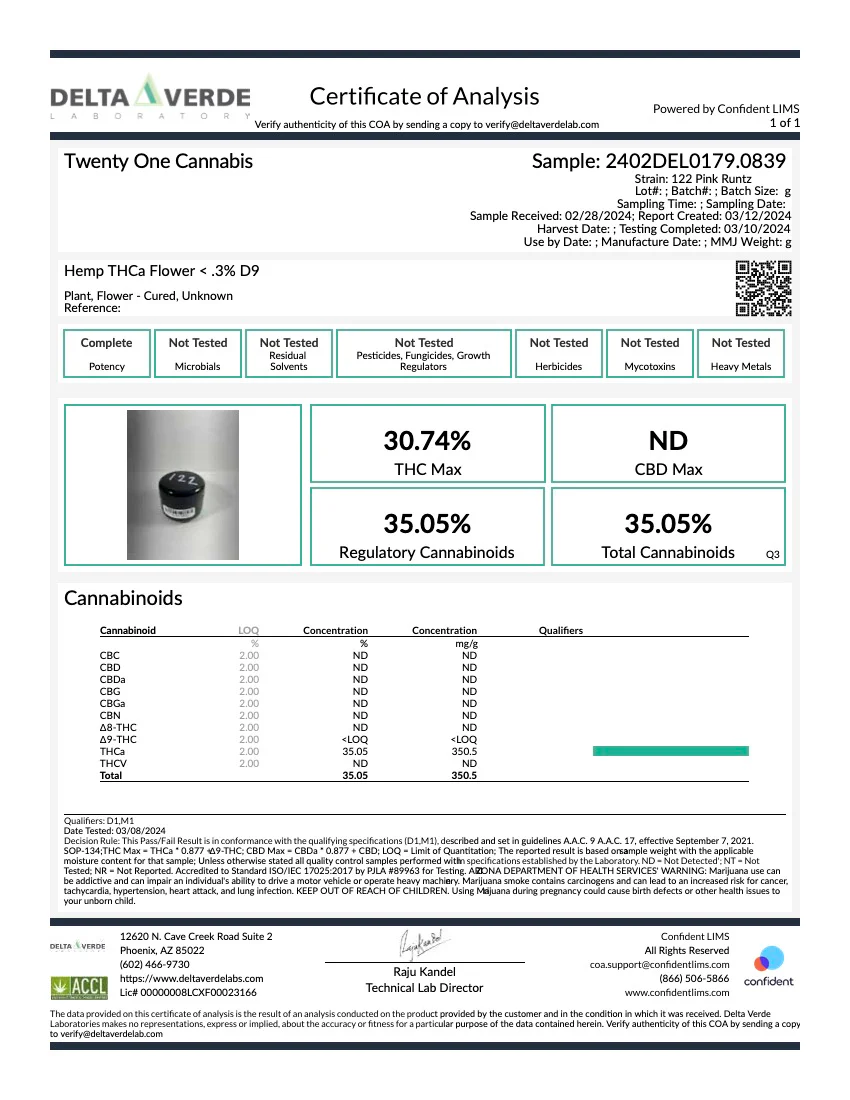 TWENTY ONE CANNABIS: THCA ICY CONE PRE-ROLLED JOINT - 2G - Image 7