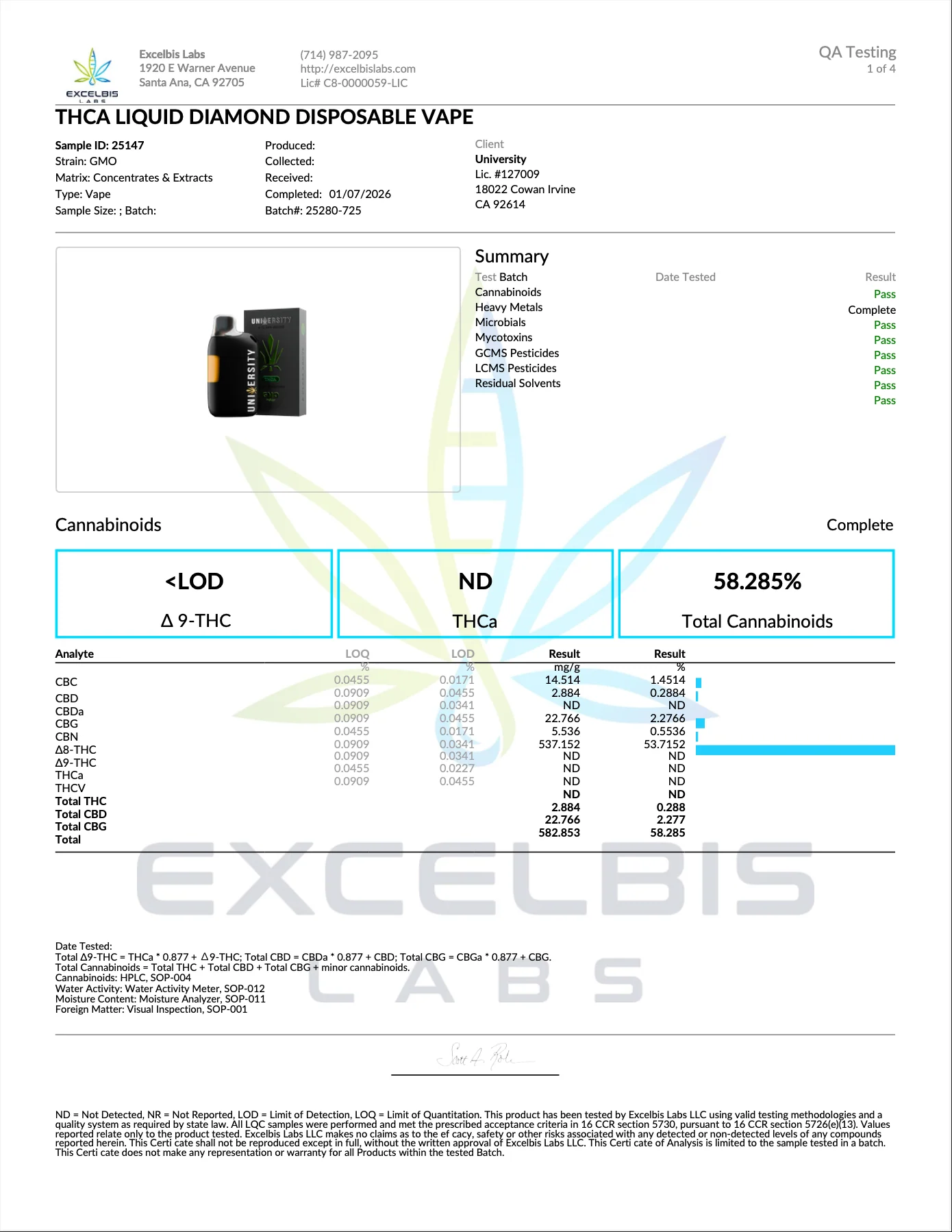 UNIVERSITY - THCA LIQUID DIAMOND DISPOSABLE - 2.5 - Image 13