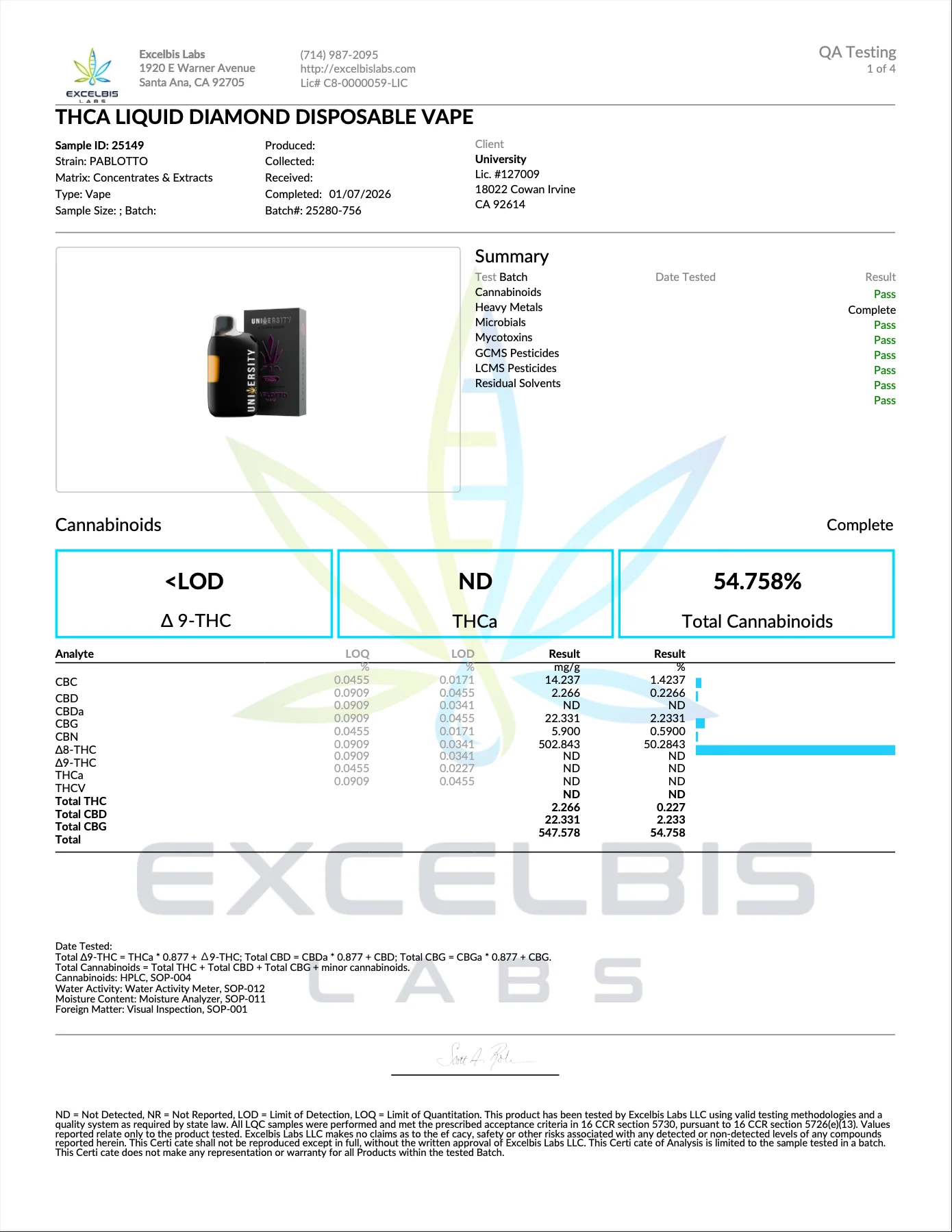 UNIVERSITY - THCA LIQUID DIAMOND DISPOSABLE - 2.5 - Image 17