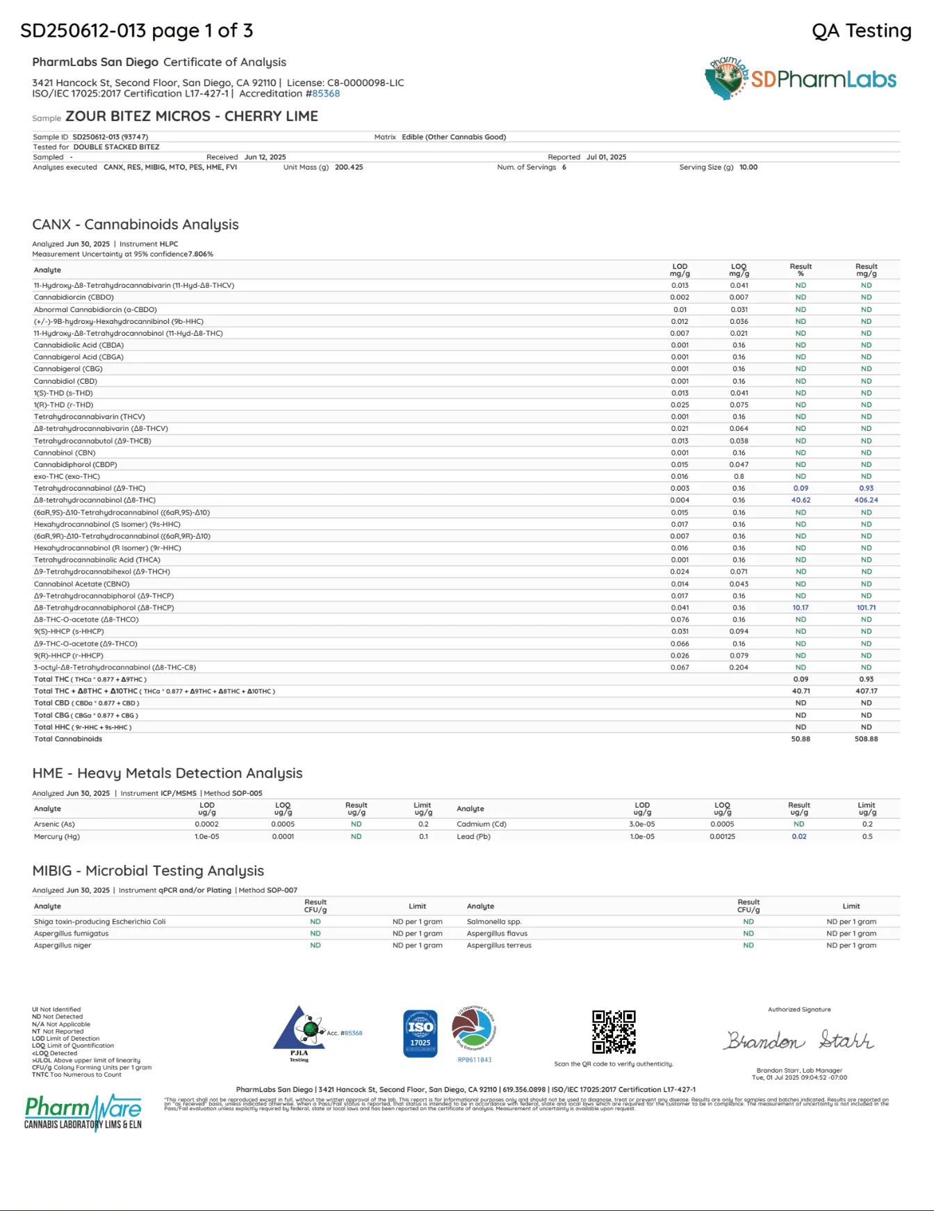 OCHO ZOUR BITEZ: MICROS THC GUMMIES - 3000MG - Image 3